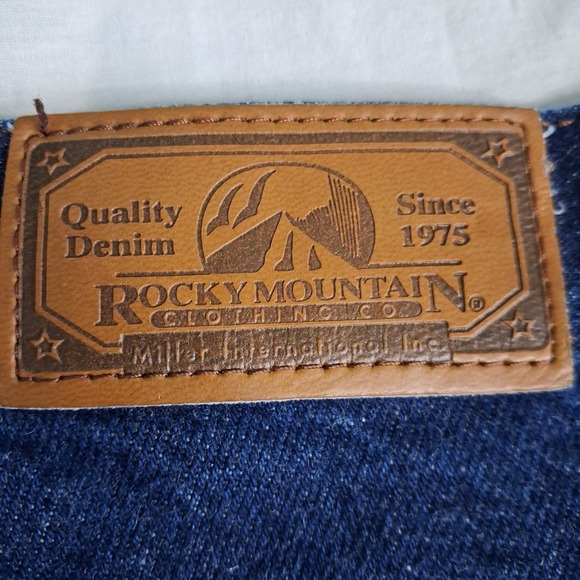 Rocky Mountain Clothing Co Denim - Rocky Mountain Clothing Co Rockies Jeans High Rise Western Dark Wash 32 Long VTG